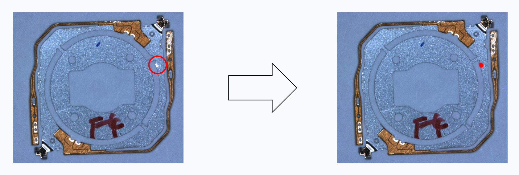 攝像頭零部件成型外觀瑕疵檢測方案-機器視覺_視覺檢測設(shè)備_3D視覺_缺陷檢測