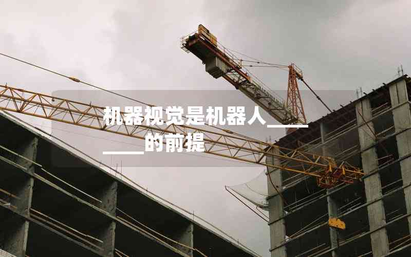 機(jī)器視覺是機(jī)器人________的前提