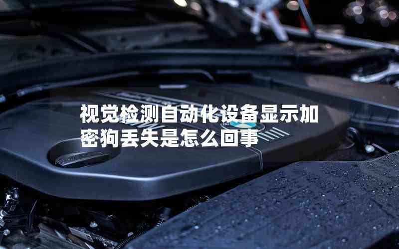視覺檢測自動化設備顯示加密狗丟失是怎么回事