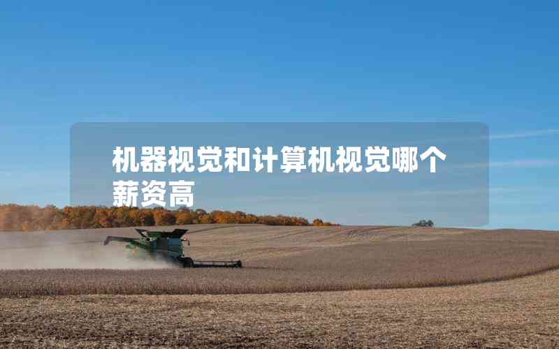 機器視覺和計算機視覺哪個薪資高