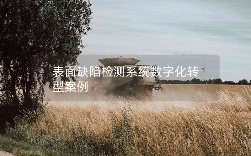 表面缺陷檢測(cè)系統(tǒng)數(shù)字化轉(zhuǎn)型案例