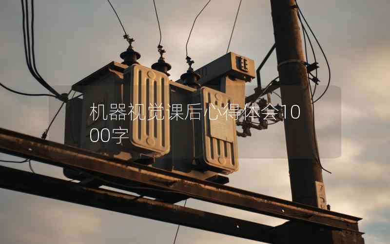 機(jī)器視覺(jué)課后心得體會(huì)1000字