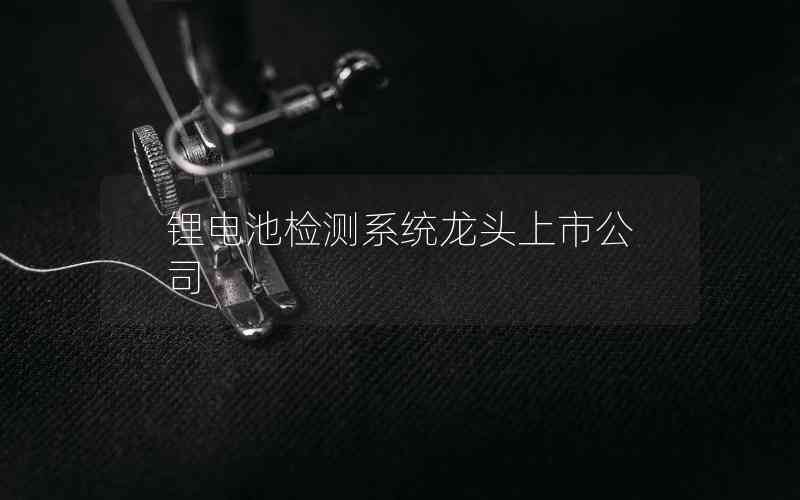 鋰電池檢測(cè)系統(tǒng)龍頭上市公司