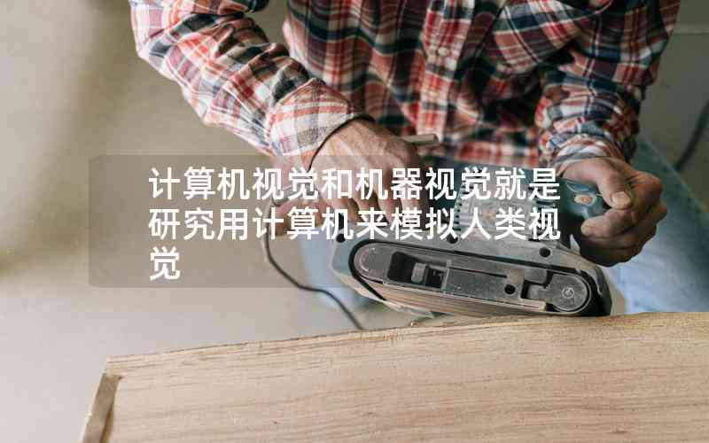 計算機視覺和機器視覺就是研究用計算機來模擬人類視覺