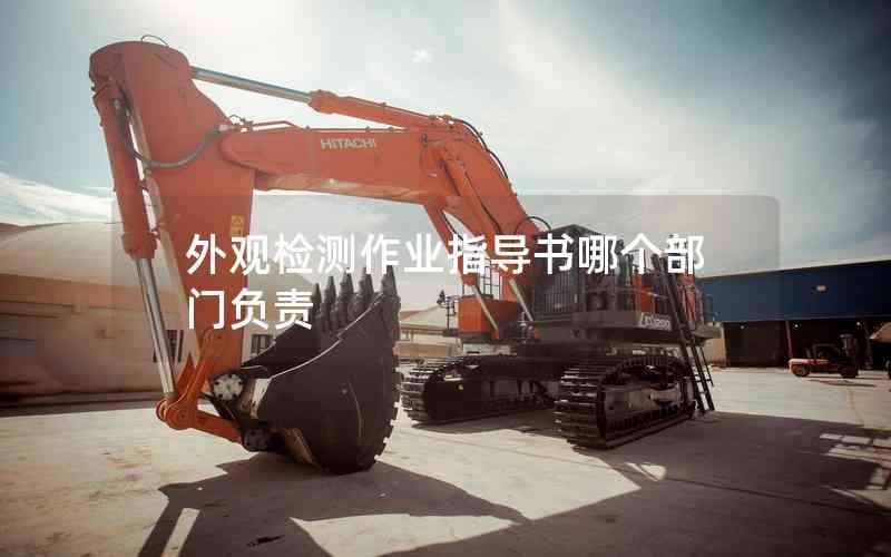外觀檢測作業(yè)指導(dǎo)書哪個部門負責(zé)