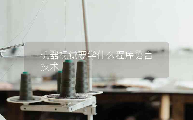 機器視覺要學什么程序語言技術