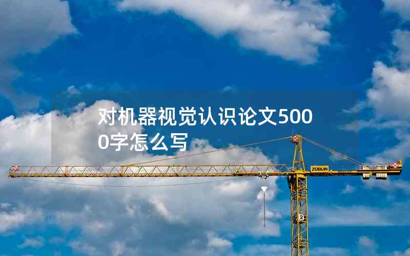 對機器視覺認識論文5000字怎么寫