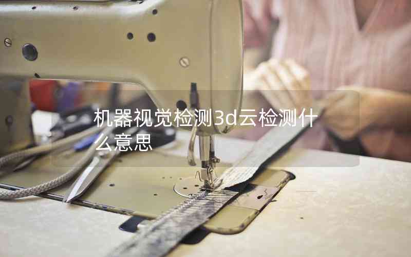 機(jī)器視覺檢測(cè)3d云檢測(cè)什么意思