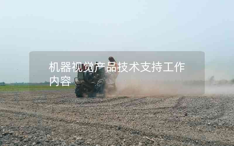 機器視覺產(chǎn)品技術(shù)支持工作內(nèi)容