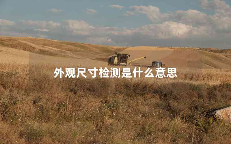 外觀尺寸檢測是什么意思