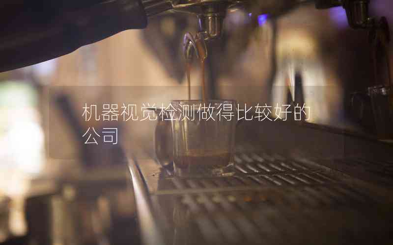 機(jī)器視覺檢測做得比較好的公司